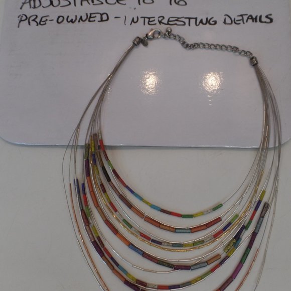 Chicos Multi Strand (14) Beaded Necklace adj 16" - Picture 12 of 12